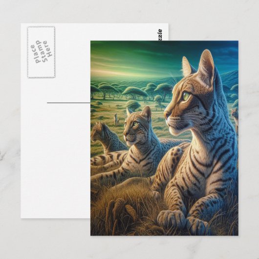 Gewichelde Metgezellen in Meadow Briefkaart (Voorkant / Achterkant)