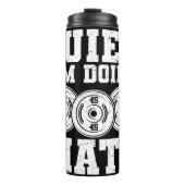 Gewicht Bord Rustig Ik ben bezig met Wiskunde Thermosbeker (Voorkant)