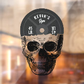 Gewicht Bord Schedel Training Bodybuilding Gym Raamsticker (Vel 2)
