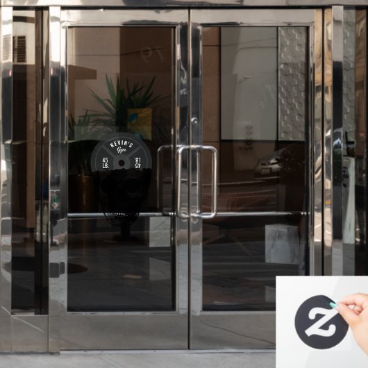 Gewicht Bord Schedel Training Bodybuilding Gym Raamsticker (Kantoordeur)