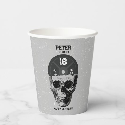 Gewicht Bord Schedel Training Bodybuilding Verjaar Papieren Bekers (Achterkant)