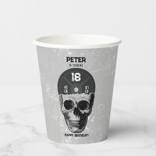 Gewicht Bord Schedel Training Bodybuilding Verjaar Papieren Bekers (Voorkant)