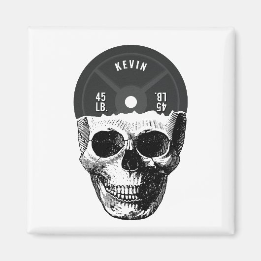 Gewicht Bord Skull Training Fitness Bodybuilding Magneet (Voorkant)