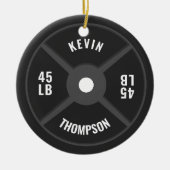 Gewicht Bord Training Fitness Bodybuilding Naam Keramisch Ornament (Voorkant)