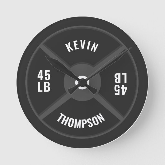 Gewicht Bord Training Fitness Bodybuilding Naam Ronde Klok (Voorkant)