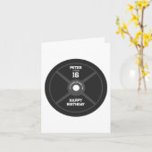 Gewicht Bord Training Fitness Gym Verjaardag Kaart (Gele Bloem)