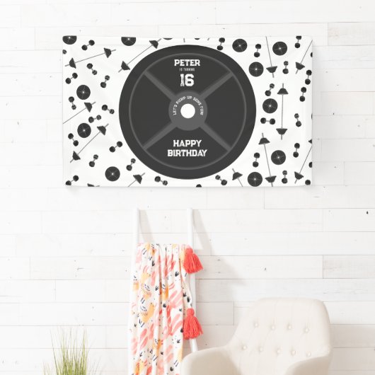 Gewicht Bord Training Fitness Gym Verjaardagsfeest Spandoek (Insitu)