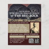 Gewicht Borden, persoonlijke trainer, gym Adverter Flyer (Voorkant)