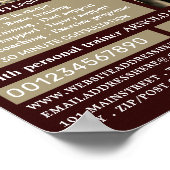 Gewicht Borden, persoonlijke trainer, gym Adverter Poster (Hoek)