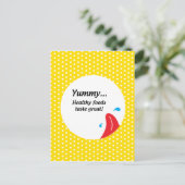 Gewicht en gezondheid briefkaart (Staand voorkant)