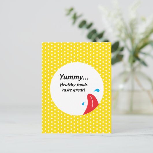 Gewicht en gezondheid briefkaart (Staand voorkant)