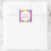 Gewicht en gezondheid vierkante sticker (Tas)