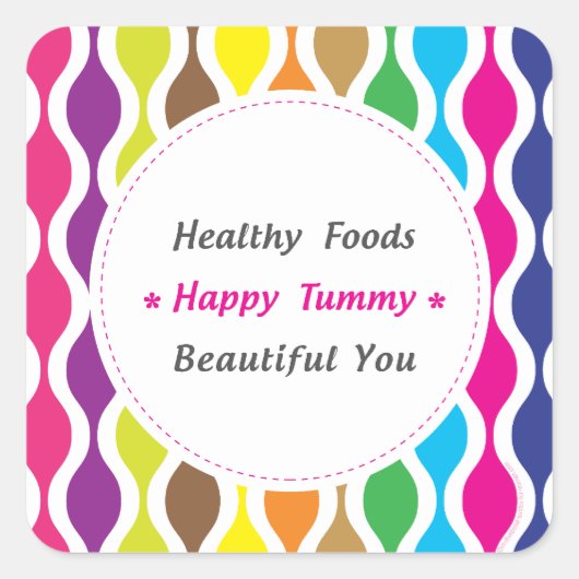 Gewicht en gezondheid vierkante sticker (Voorkant)