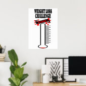 Gewicht Goal Thermometer BLANK Poster (Thuiskantoor)