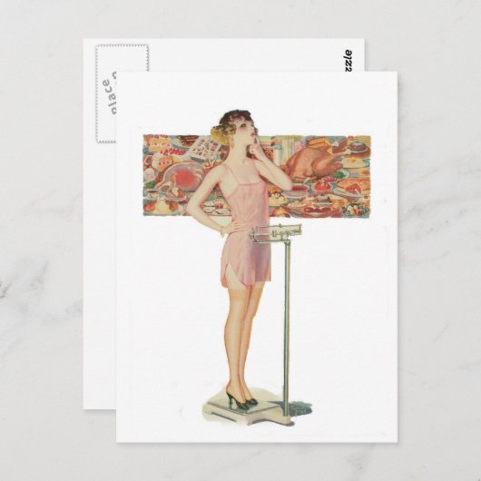 Gewicht in  illustratie briefkaart (Voorkant / Achterkant)