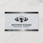 Gewicht Lifte Logo | Brick en metaal Visitekaartje (Voorkant)