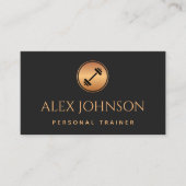 Gewicht Liften Gym Personal Trainer Gold Dumbbell Visitekaartje (Voorkant)