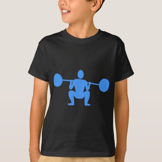 Gewicht Lifter 01 - Baby Blue T-shirt (Voorkant)