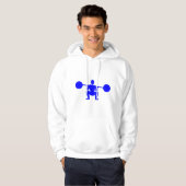 Gewicht Lifter 01 - Blauw Hoodie (Voorkant volledig)