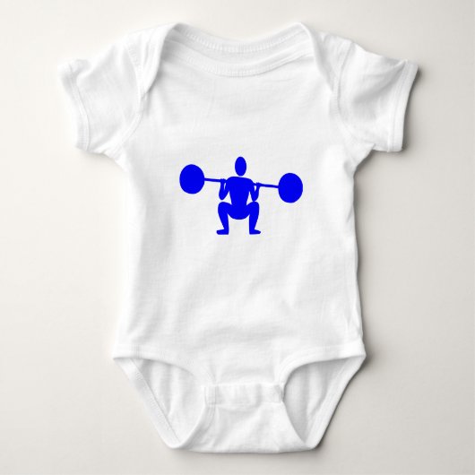 Gewicht Lifter 01 - Blauw Romper (Voorkant)