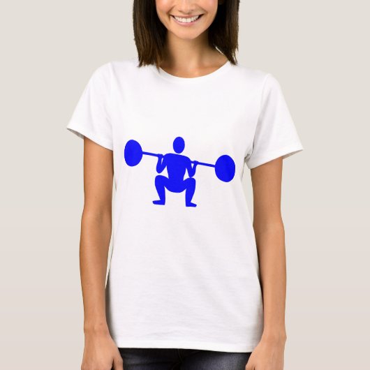 Gewicht Lifter 01 - Blauw T-shirt (Voorkant)