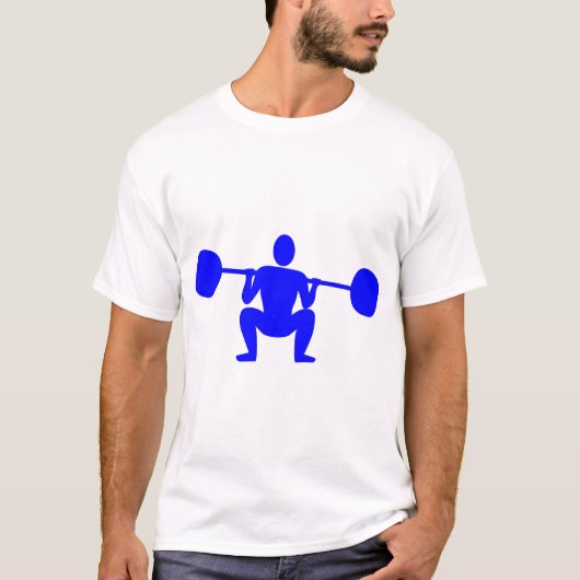 Gewicht Lifter 01 - Blauw T-shirt (Voorkant)