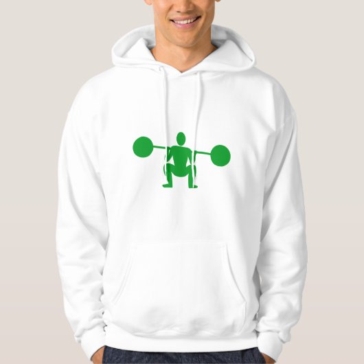 Gewicht Lifter 01 - Groen Hoodie (Voorkant)
