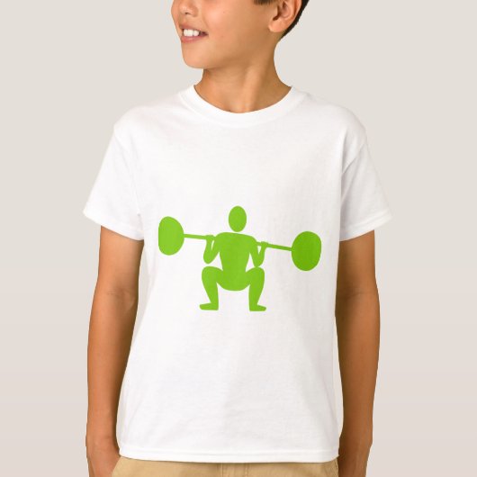 Gewicht Lifter 01 - Martian Green T-shirt (Voorkant)