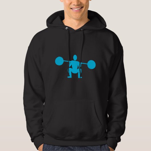 Gewicht Lifter 01 - Sky Blue Hoodie (Voorkant)