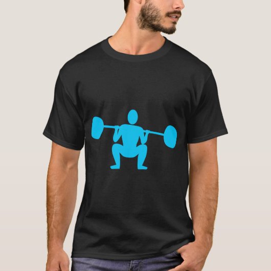 Gewicht Lifter 01 - Sky Blue T-shirt (Voorkant)