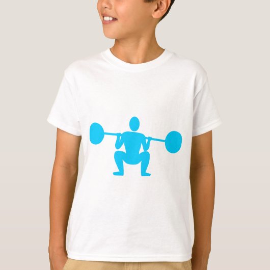 Gewicht Lifter 01 - Sky Blue T-shirt (Voorkant)