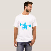 Gewicht Lifter 01 - Sky Blue T-shirt (Voorkant volledig)
