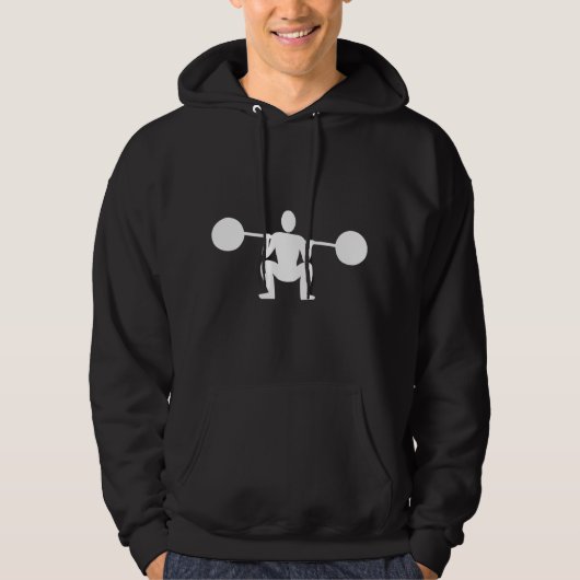 Gewicht Lifter 01 - Wit Hoodie (Voorkant)