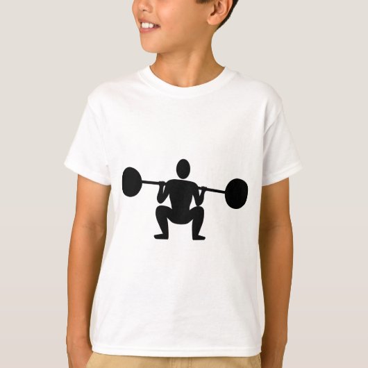 Gewicht Lifter 01 - zwart T-shirt (Voorkant)