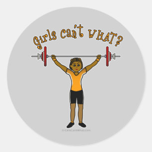 Gewicht Lifter (donker) Ronde Sticker