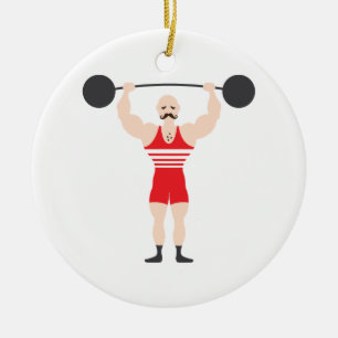 Gewicht Lifter Keramisch Ornament