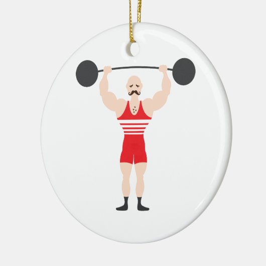 Gewicht Lifter Keramisch Ornament (Links)