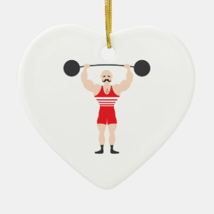 Gewicht Lifter Keramisch Ornament