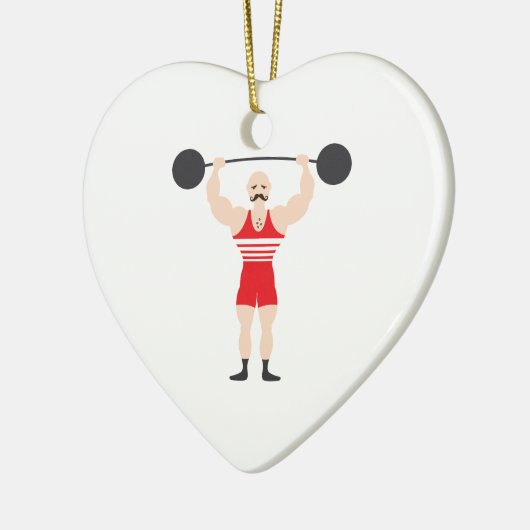 Gewicht Lifter Keramisch Ornament (Links)