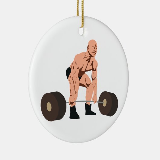 Gewicht Lifter Keramisch Ornament (Rechts)