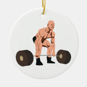 Gewicht Lifter Keramisch Ornament