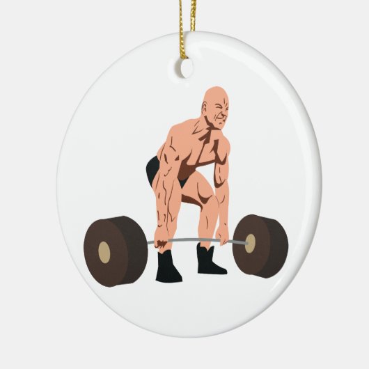Gewicht Lifter Keramisch Ornament (Links)