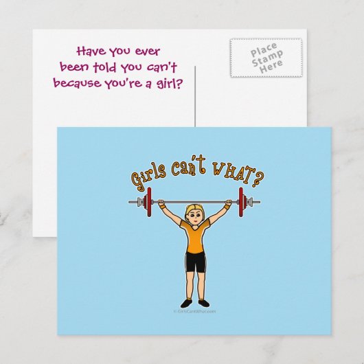 Gewicht Lifter (klonen) Briefkaart (Voorkant / Achterkant)