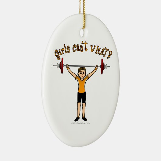 Gewicht Lifter (licht) Keramisch Ornament (Rechts)