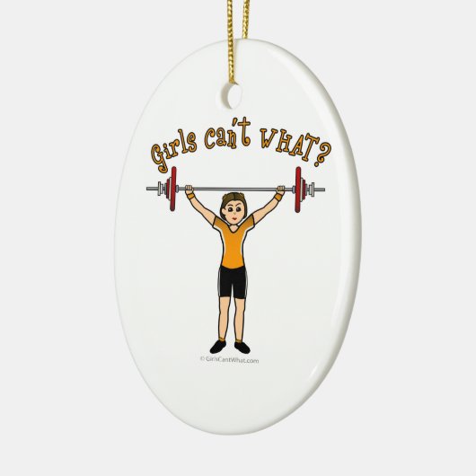 Gewicht Lifter (licht) Keramisch Ornament (Links)