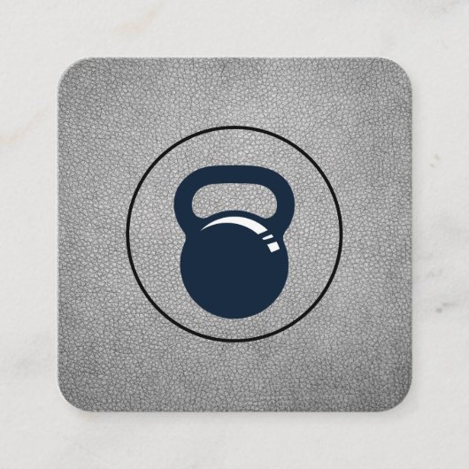 Gewicht Lifter Personal Trainer Kettle Bell Vierkante Visitekaartje (Voorkant)