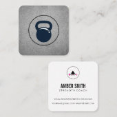 Gewicht Lifter Personal Trainer Kettle Bell Vierkante Visitekaartje (Voorkant / Achterkant)