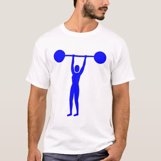 Gewicht Lifting 02 - Blauw T-shirt (Voorkant)