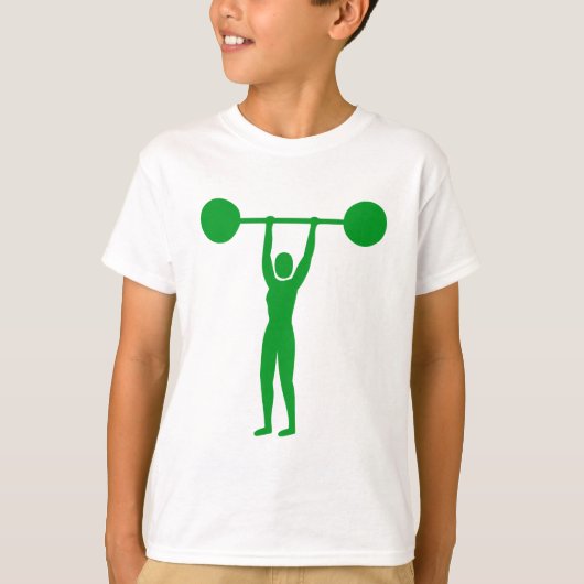 Gewicht Lifting 02 - Groen gras T-shirt (Voorkant)