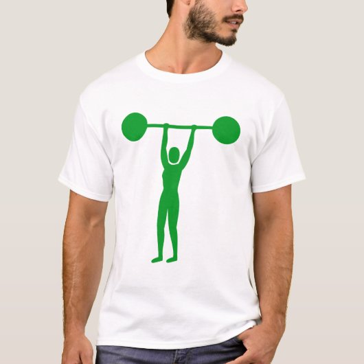 Gewicht Lifting 02 - Groen gras T-shirt (Voorkant)